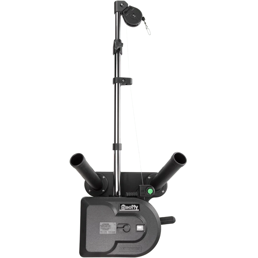 1116 – SCOTTY INC. Downrigger, Electric Operation Auto Stop With 4 Auto Stop Beads 2125 Marinco® 12 Volt Plug And Rec...